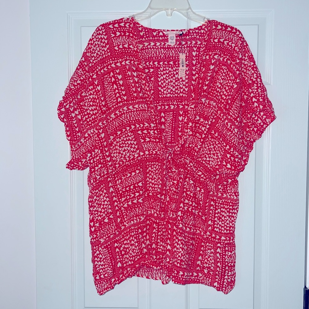NWT Victoria's Secret Red Heart Robe One Size